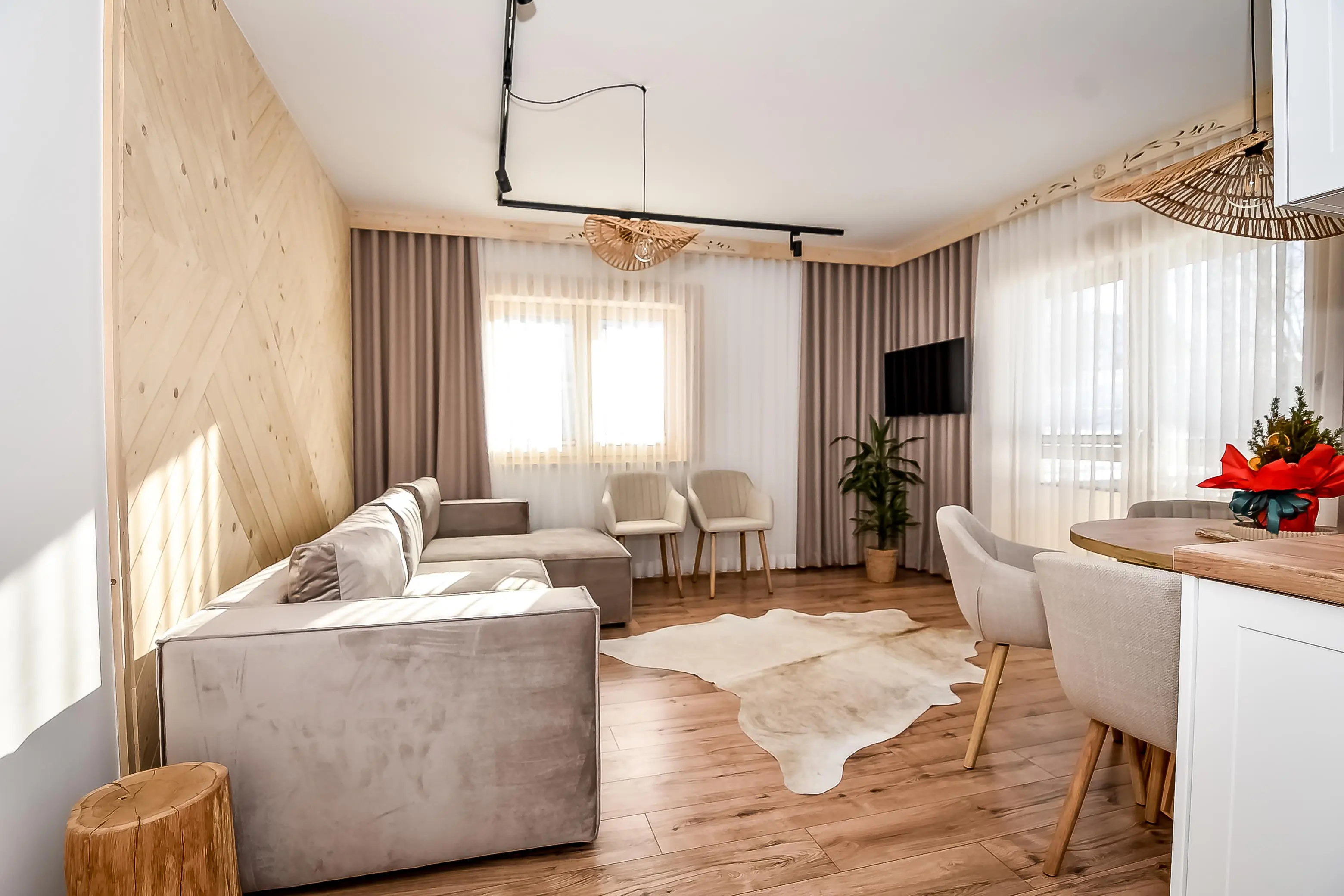 Apartament 1 przestrzeń dzienna — Wool & Wood, Białka Tatrzańska